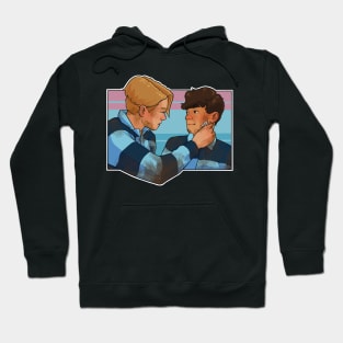 Alt Nick and Charlie - heartstopper drawing - rugby Hoodie